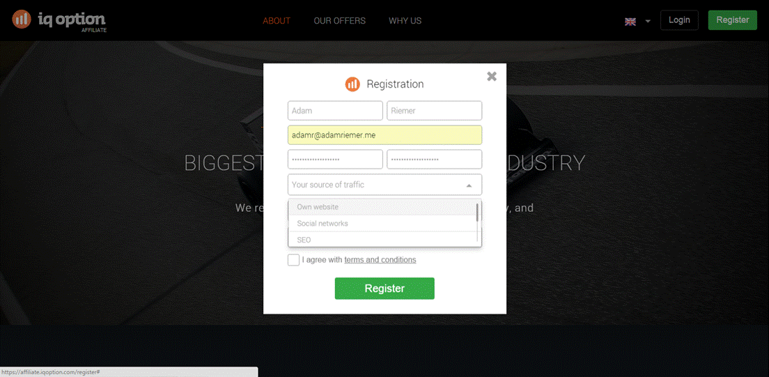 Binary options affiliate